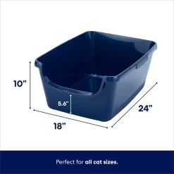 Frisco High Sided Cat Litter Box, Extra Large & World's Best Multi-Cat Unscented Clumping Corn Cat Litter -Cat Products Store 293046 PT2. AC SS1800 V1619998947