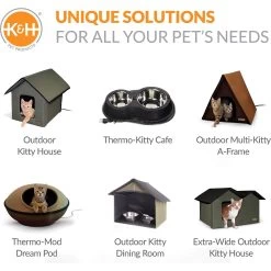 K&H Pet Products Unheated Two-Story Kitty House -Cat Products Store 296502 PT7. AC SS1800 V1635475063