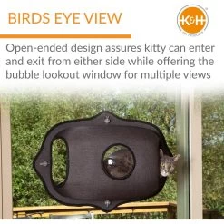 K&H Pet Products EZ Mount Bubble Pod Cat Window Perch -Cat Products Store 296522 PT2. AC SS1800 V1628200626