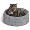 K&H Pet Products Amazin' Snuggle Cup Cat Bolster Bed Cat Cave, Gray -Cat Products Store 296530 MAIN. AC SS1800 V1627944413