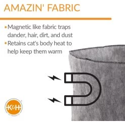 K&H Pet Products Amazin' Snuggle Cup Cat Bolster Bed Cat Cave, Gray -Cat Products Store 296530 PT3. AC SS1800 V1627948271