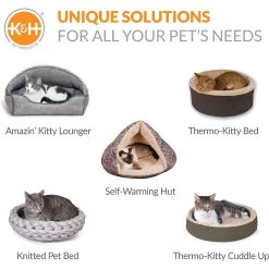 K&H Pet Products Amazin' Snuggle Cup Cat Bolster Bed Cat Cave, Gray -Cat Products Store 296530 PT6. AC SS1800 V1627951850