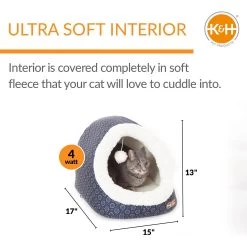K&H Pet Products Thermo-Pet Cave Covered Indoor Heated Cat Bed & Tunnel -Cat Products Store 296535 PT1. AC SS1800 V1627944455