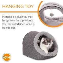 K&H Pet Products Thermo-Pet Cave Covered Indoor Heated Cat Bed & Tunnel -Cat Products Store 296535 PT3. AC SS1800 V1627946477