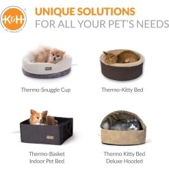 K&H Pet Products Thermo-Pet Cave Covered Indoor Heated Cat Bed & Tunnel -Cat Products Store 296535 PT8. AC SS1800 V1678738548