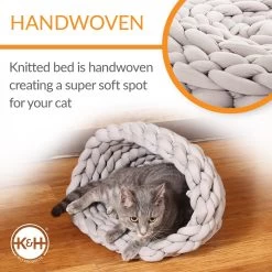 K&H Pet Products Cozy Knitted Woven Cute Cat & Kitten Bed -Cat Products Store 296539 PT3. AC SS1800 V1627943209