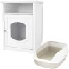 Frisco Decorative Side Table Cat Litter Box Cover & Frisco Open Top Cat Litter Box With Rim, Large -Cat Products Store 297992 MAIN. AC SS1800 V1621294940