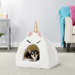 Frisco Novelty Unicorn Covered Cat & Dog Bed & Frisco Cactus Cat Scratching Post -Cat Products Store 303496 PT4. AC SS1800 V1623088955