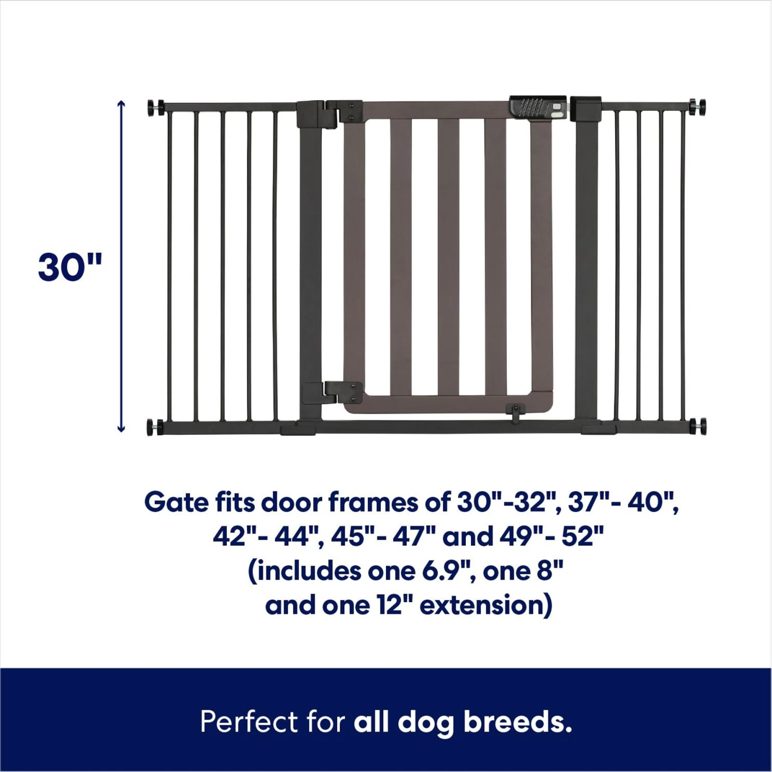 Frisco Wood & Metal Extra Wide Auto-close Dog Gate 4 Frisco Wood & Metal Extra Wide Auto-close Dog Gate - Image 2