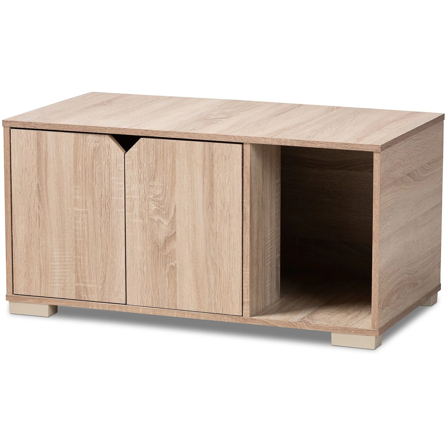 Baxton Studio Elie 2-Door Cat Litter Box Cover House 5 Baxton Studio Elie 2-Door Cat Litter Box Cover House - Image 3