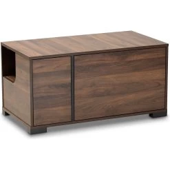 Baxton Studio Vere 2-Door Cat Litter Box Cover House -Cat Products Store 307851 PT2. AC SS1800 V1624311488