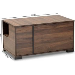 Baxton Studio Vere 2-Door Cat Litter Box Cover House -Cat Products Store 307851 PT7. AC SS1800 V1624311214