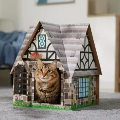 Frisco Tudor House Cardboard Cat House -Cat Products Store 308815 PT4. AC SS1800 V1696968878