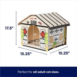 Frisco Sushi Shop Cardboard Cat House -Cat Products Store 308827 PT1. AC SS1800 V1678125351