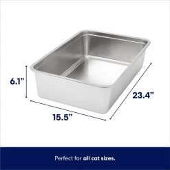 Frisco Stainless Steel Cat Litter Box -Cat Products Store 309857 PT1. AC SS1800 V1675279579