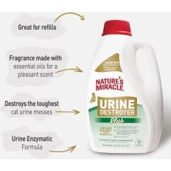 Nature's Miracle Cat Urine Destroyer Plus Enzymatic Formula Stain Remover Refill, 1-gal Bottle -Cat Products Store 313855 PT3. AC SS1800 V1701116479