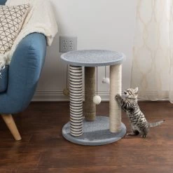 Pet Adobe 19.25-in Polyester Cat Scratching Post With Toys -Cat Products Store 314975 PT3. AC SS1800 V1626390432