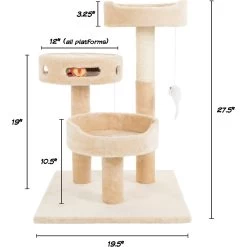 Pet Adobe 3-Tier 27.5-in Cat Tree & Condo -Cat Products Store 314981 PT1. AC SS1800 V1626398485