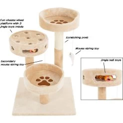 Pet Adobe 3-Tier 27.5-in Cat Tree & Condo -Cat Products Store 314981 PT2. AC SS1800 V1626393097
