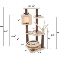 Pet Adobe 6-Tier 43.5-in Cat Tree & Condo -Cat Products Store 314987 PT1. AC SS1800 V1626387439