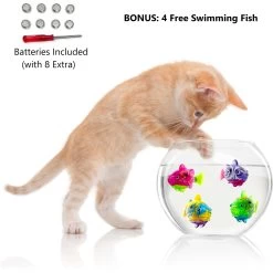 Pet Fit For Life 4-Piece Bundle Interactive Swimming Fish + Feather Wand Cat Toy 10 Pet Fit For Life 4-Piece Bundle Interactive Swimming Fish + Feather Wand Cat Toy -Cat Products Store 316698 PT3. AC SS1800 V1632174121