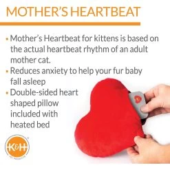K&H Pet Products Mother’s Heartbeat Heated Bolster Kitten Bed -Cat Products Store 316711 PT3. AC SS1800 V1637623288