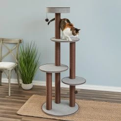 Two By Two The Pine 59-in Cat Tree, Gray -Cat Products Store 316948 PT4. AC SS1800 V1642647456