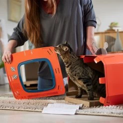 Frisco TV Set Cardboard Cat House -Cat Products Store 317731 PT3. AC SS1800 V1688677262
