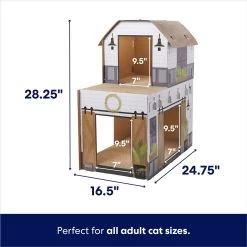 Frisco Farmhouse Cardboard Cat House, 2-Story -Cat Products Store 317733 PT1. AC SS1800 V1678125353
