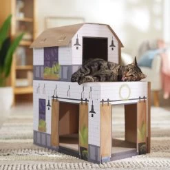 Frisco Farmhouse Cardboard Cat House, 2-Story -Cat Products Store 317733 PT3. AC SS1800 V1676566492