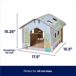 Frisco Greenhouse Cardboard Cat House -Cat Products Store 317737 PT1. AC SS1800 V1689340737