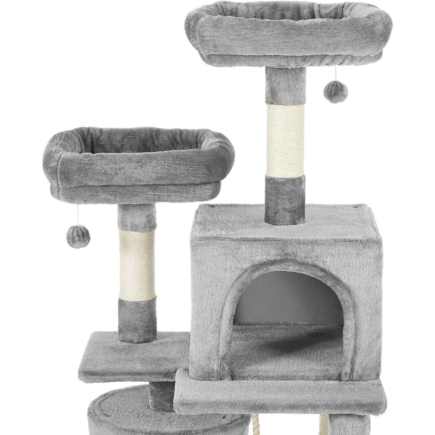 Frisco 61-in Faux Fur Cat Tree & Condo & Frisco 38-in Cat Tree With Condo, Top Perch & Toy 6 Frisco 61-in Faux Fur Cat Tree & Condo & Frisco 38-in Cat Tree With Condo, Top Perch & Toy - Image 4