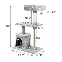 Frisco 61-in Faux Fur Cat Tree & Condo & Frisco 38-in Cat Tree With Condo, Top Perch & Toy 17 Frisco 61-in Faux Fur Cat Tree & Condo & Frisco 38-in Cat Tree With Condo, Top Perch & Toy -Cat Products Store 318964 PT6. AC SS1800 V1630359370
