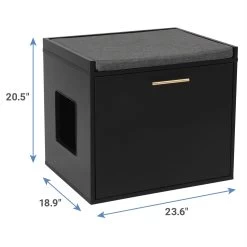 Frisco Drop Down Door Bench Cat Litter Box Cover -Cat Products Store 322629 PT2. AC SS1800 V1653488860