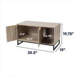 Frisco Walkway Entrance Two Door Bench Cat Litter Box Cover -Cat Products Store 322631 PT1. AC SS1800 V1679083837