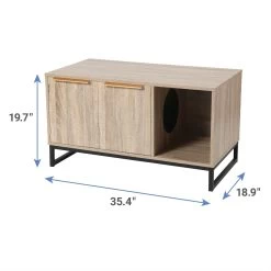Frisco Walkway Entrance Two Door Bench Cat Litter Box Cover -Cat Products Store 322631 PT2. AC SS1800 V1657656807