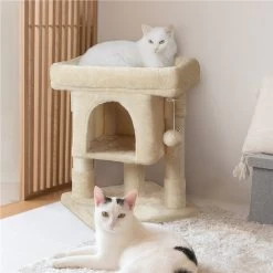 Yaheetech 2-Level 23.5-in Plush Cat Tree & Condo