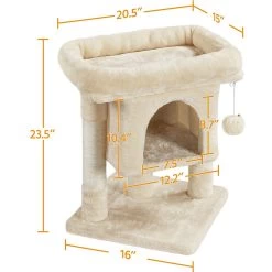 Yaheetech 2-Level 23.5-in Plush Cat Tree & Condo -Cat Products Store 325666 PT2. AC SS1800 V1631142401