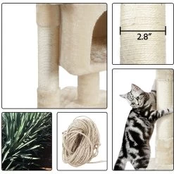 Yaheetech 2-Level 23.5-in Plush Cat Tree & Condo -Cat Products Store 325666 PT8. AC SS1800 V1631139689