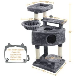 Yaheetech Activity Tower Basic 46-in Cat Tree -Cat Products Store 325694 PT2. AC SS1800 V1680631647