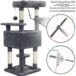 Yaheetech Activity Tower Basic 46-in Cat Tree -Cat Products Store 325694 PT8. AC SS1800 V1631146871