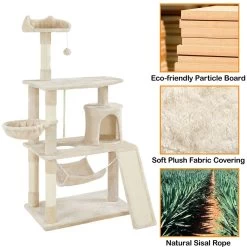 Yaheetech 63.5-in Plush Cat Tree & Condo -Cat Products Store 325702 PT3. AC SS1800 V1686153897