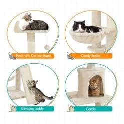 Yaheetech 63.5-in Plush Cat Tree & Condo -Cat Products Store 325702 PT4. AC SS1800 V1686153625
