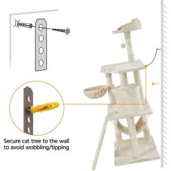 Yaheetech 63.5-in Plush Cat Tree & Condo -Cat Products Store 325702 PT8. AC SS1800 V1686153683