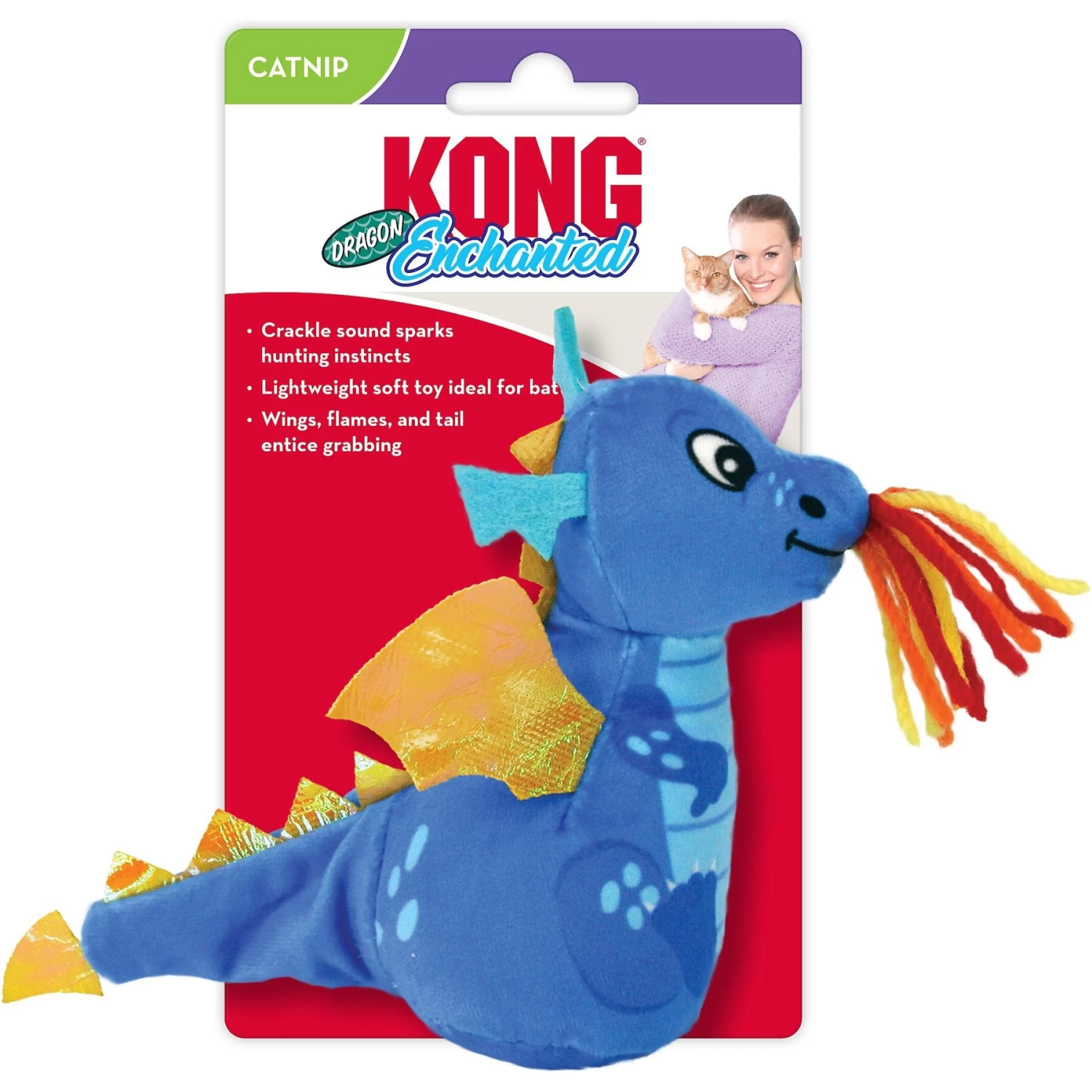 KONG Enchanted Dragon Plush Cat Toy 6 KONG Enchanted Dragon Plush Cat Toy - Image 4