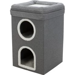 TRIXIE Saul 2-Story Cat Condo & Perch, Gray -Cat Products Store 333730 PT4. AC SS1800 V1634078496