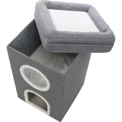 TRIXIE Saul 2-Story Cat Condo & Perch, Gray -Cat Products Store 333730 PT6. AC SS1800 V1634074943
