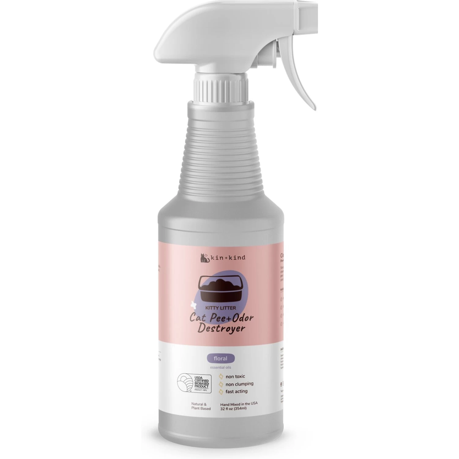 Kin+kind Floral Scent Cat Pee + Odor Destroyer, 32-oz Bottle 3 Kin+kind Floral Scent Cat Pee + Odor Destroyer, 32-oz Bottle