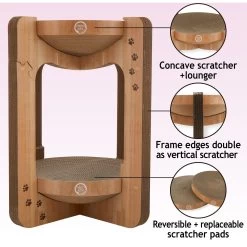 Necoichi Cozy Cat Scratcher Tower Toy -Cat Products Store 336322 PT2. AC SS1800 V1674730081