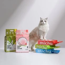 Michu Natural Clumping Flushable Tofu Cat Litter, 5.5-lbs Bag -Cat Products Store 344824 PT4. AC SS1800 V1635518490